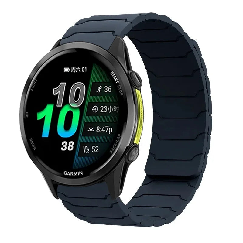 18 20 22mm Silicone Strap For Garmin Venu 4 3 2 3s 2s band Forerunner 255 165 265 255s 265s 970/Active 6/5/4 Magnetic Bracelet