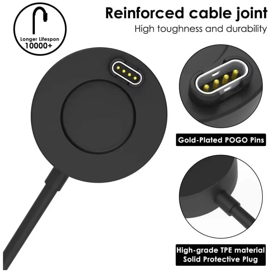 Charger Dock for Garmin Vivoactive 3 4 4S/ Fenix 5 5S 5X 6 6S 6X / Venu 2 2S Sq USB Charging Cable Stand Station