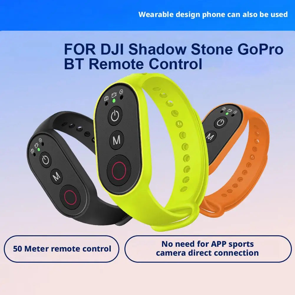 Action Cameras Bluetooth Wristband Remote Control For DJI Action 6/5/4/3/Insta360,Photography Shutter Release Button Controller