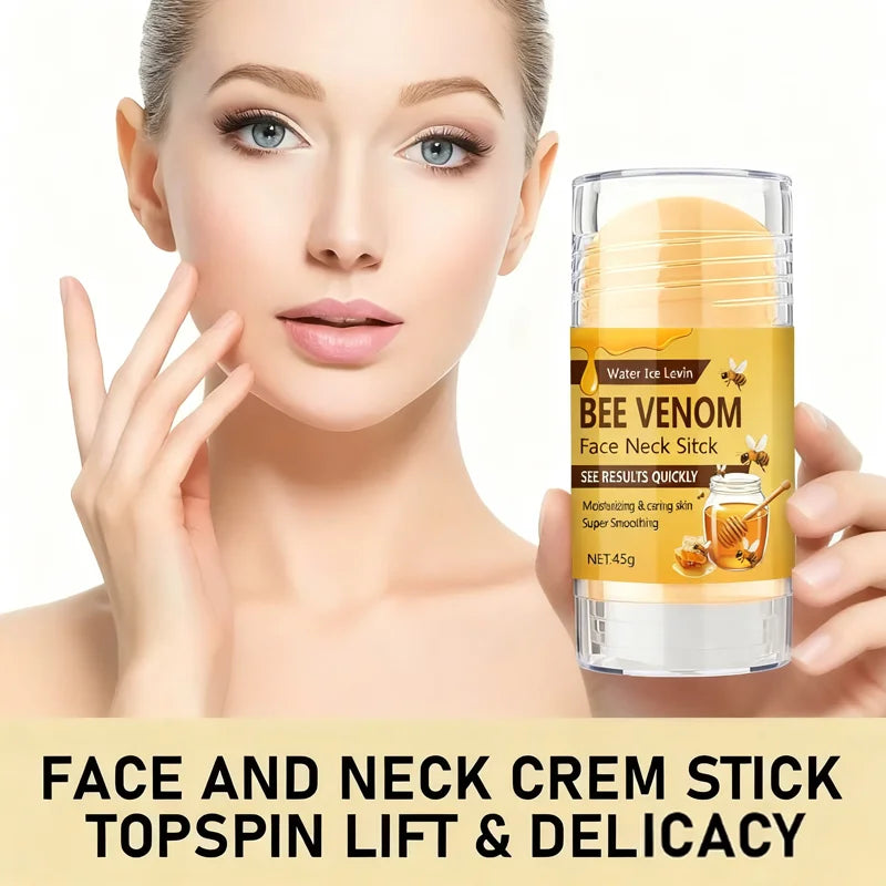 Bee Venom Face & Neck Firming Stick with Collagen & Vitamin C - Intense Moisturizing & Smoothing Anti-Aging Treatment