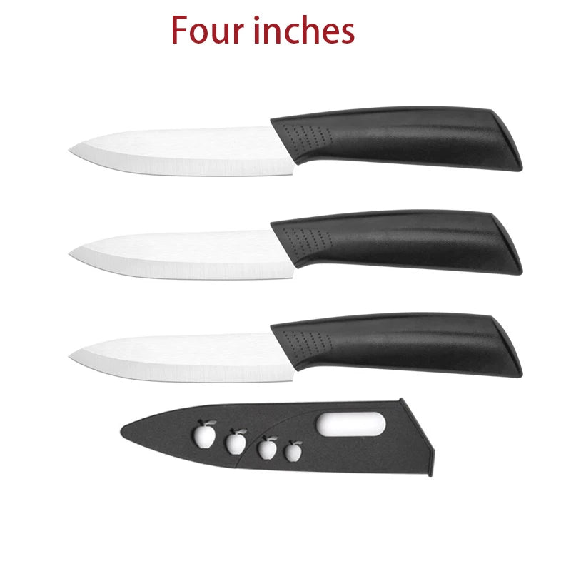 3/4/5 Inch Ceramic Knife Can Resist Oxidation Without Rust Fruit  Knife Cover Portable Baby And Toddler Food Preparation Knivse