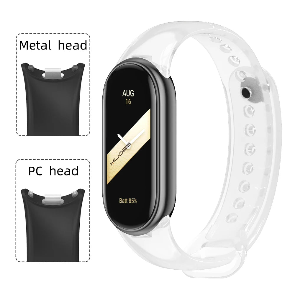 Bracelet for Mi Band 10 Strap for Mi Smart Band 10 9 8 NFC SmartWatch Sport Silicone Rubber Wristband Correa Miband 8 9 Strap