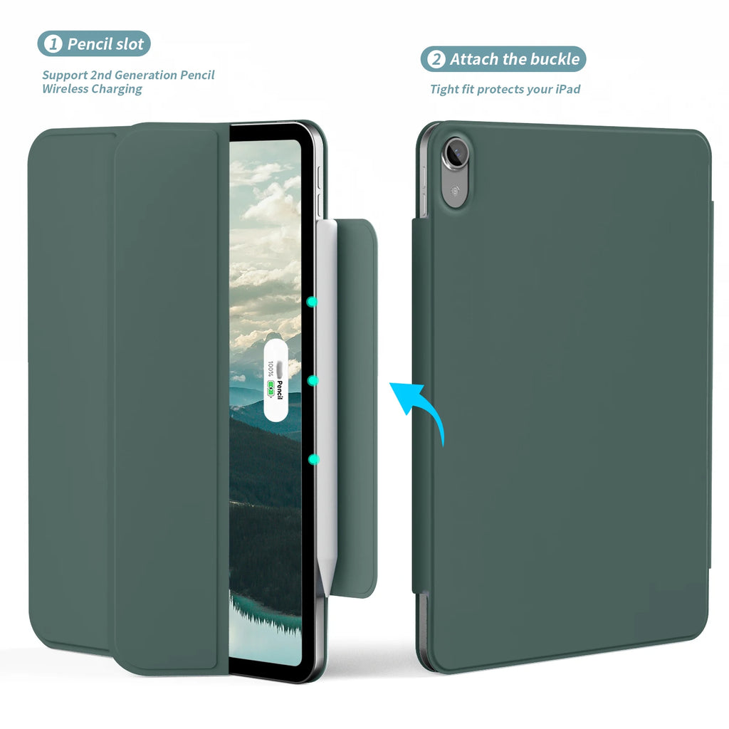 ZOYU for iPad A16 11/10th Gen Pro 11 12.9 inch Magnetic Case,For iPad Air 4/5/6/7/8 10.9 Mini 6/7 with Magnetic Detachable Cover