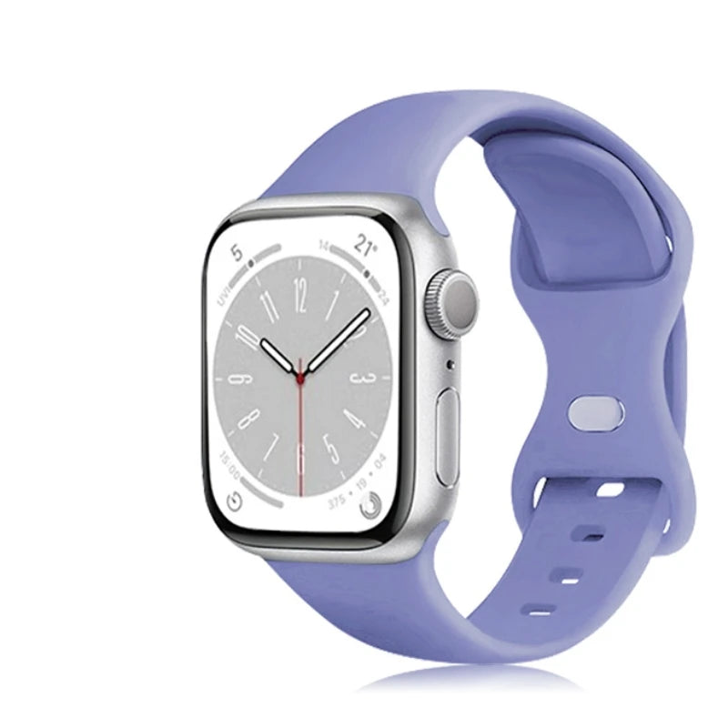 Silicone Strap for Apple Watch Band Ultra 49mm 45/44/42mm Watchbands 41/40mm iwatch Rubber Sport Bracelet on iWatch Series 76543