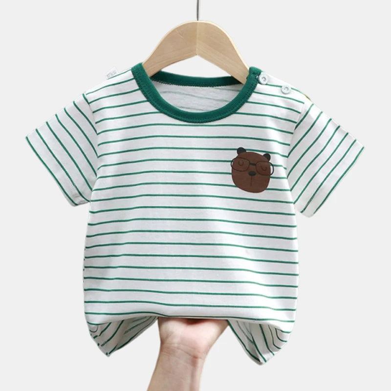 Children's Clothing T-Shirt  Kids Clothes Boys Girls Summer Cartoon Tops Short Sleeve Clothes 100% Cotton Baby Clothing