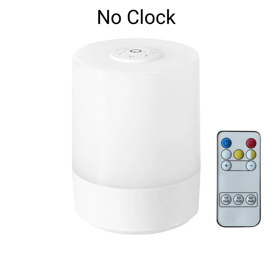 Touch Dimmable LED Night Lamp with Remote Clock Time Display or Not Eye Protection Reading Lamp Bedside Night Light Rechargeable
