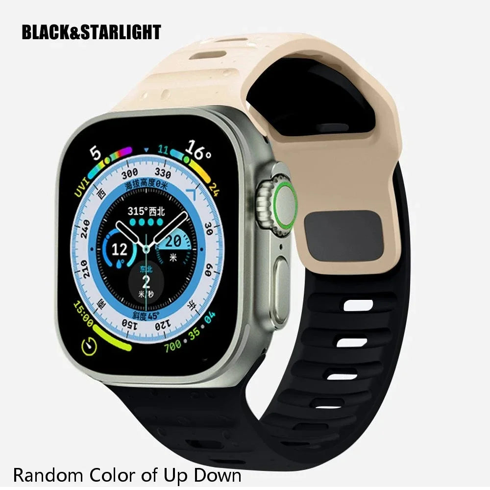 Soft Silicone Strap For Apple Watch 8 7 3 5 6 SE 4 Ultra 2 49mm for iWatch 45mm 41mm 44mm 40mm 42mm 38 Luminous Bracelet correa