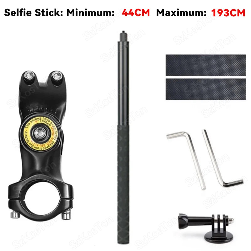Motorcycle Bicycle Selfie Stick Monopod Mount Handlebar Bracket for Insta360 X5 X3 X4 GoPro 13 12 11 10 9 DJI Action 6 Accessory