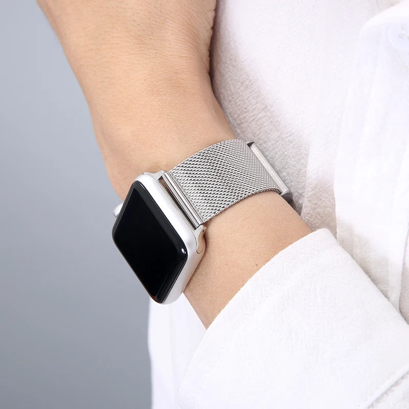Sports Metal Strap for Apple Watch 8 7 6 5 4 SE 3 2 1 Fashion Stainless Steel Watchband for Apple Watch Band 44mm 42mm 40mm 38mm