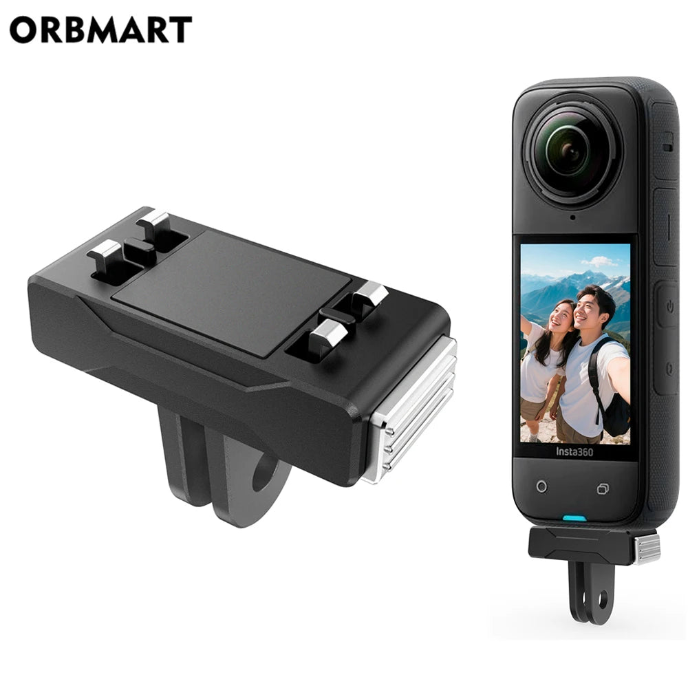 ORBMART Quick Release Mount for Insta360 X5, Aluminum Magnetic Adapter Base for Insta 360 Ace Pro 1 2 Accessories