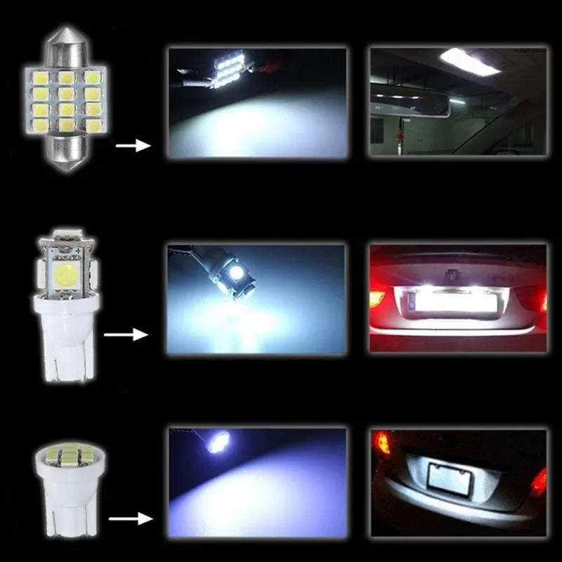 Brand New Universal Car Interior Light T10 1156 Festoon 31 42mm Upgrade Kit for Auto Interior Dome License Plate Trunk Lights
