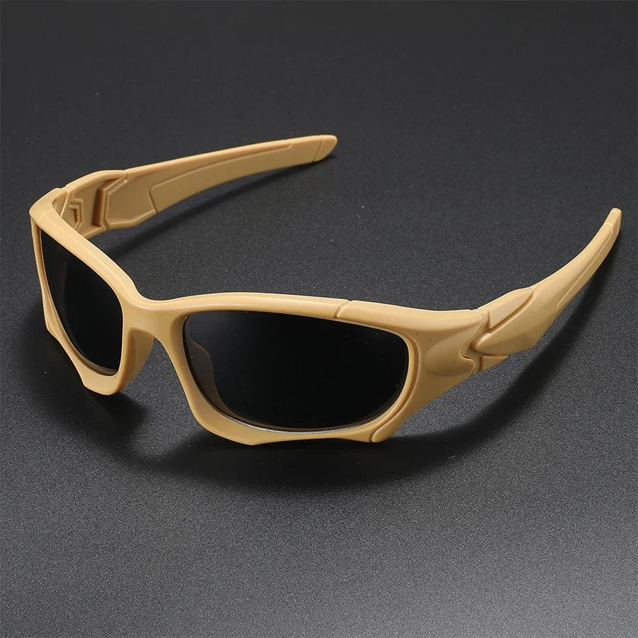 New Outdoor Sports Polarized Sunglasses Men Curve Cutting Frame Stress-Resistant Lens Shield Sun Glasses Wome Driving