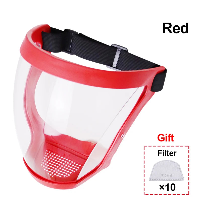 Work Protection Mask Transparent Facial Shield Transparent Facial Protector Face Protective Screen Kitchen Accessories Gadgets