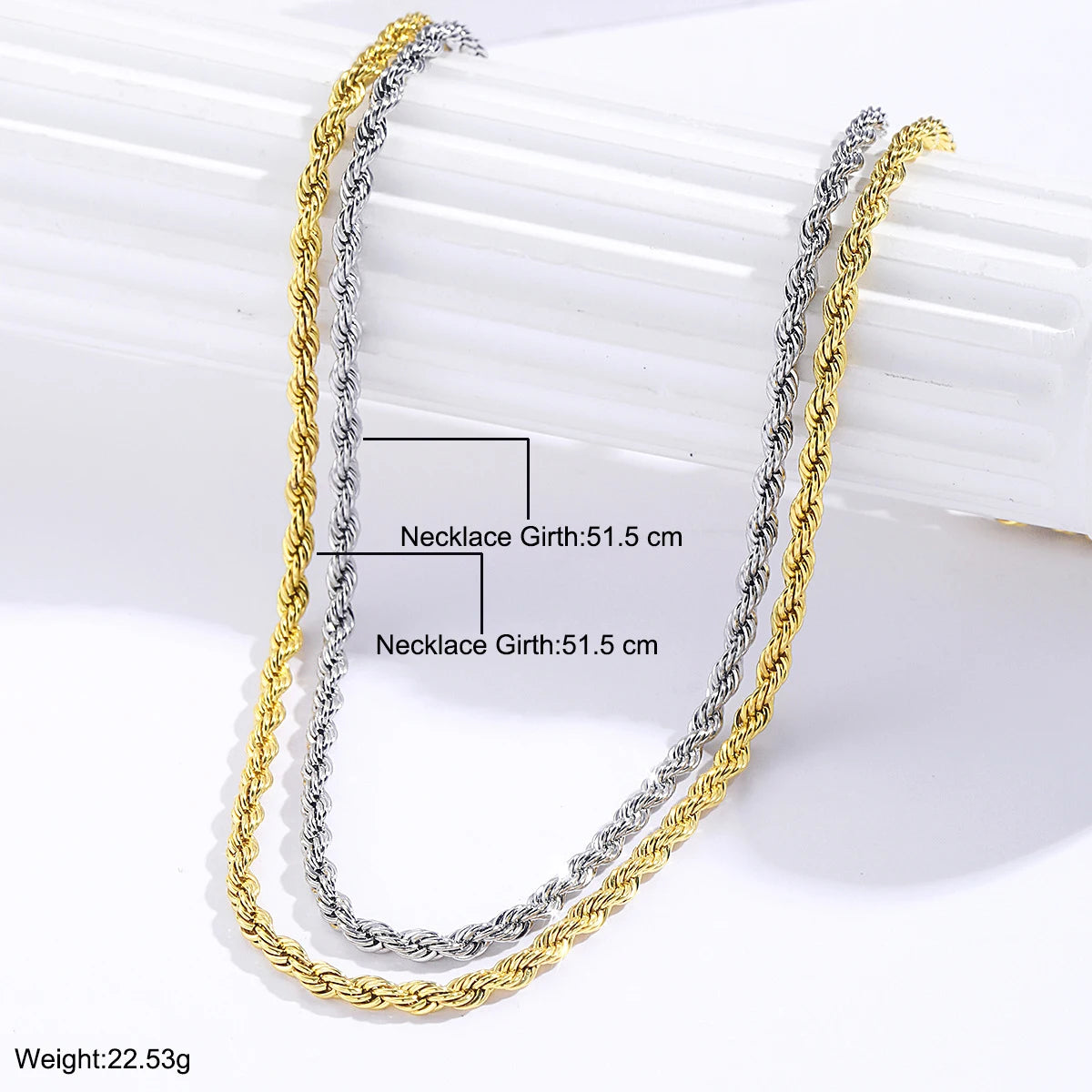 New Simple Classic Rope Chain for Men Women Necklace Casual Punk Stainless Steel Figaro Twisted Cuban Chain Necklace Jewelry