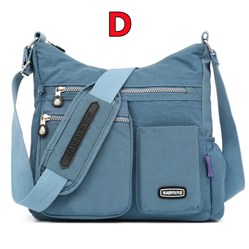 Fashion Women Crossbody Bag Nylon Waterproof Handbag Female Simple Shoulder Bag Travel Large Capacity Messenger Bag Purse Bags