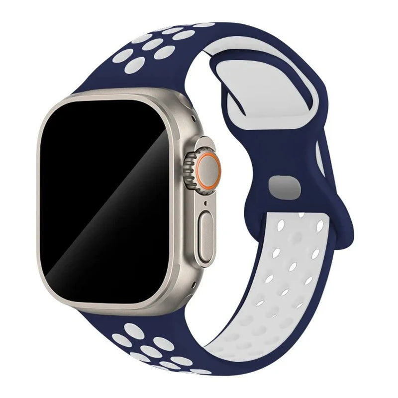 Strap For Apple Watch Band 46mm 44mm 49mm 45mm 40mm 41mm 38 42mm correa Breathable bracelet iwatch series 10 8 SE 7 6 5 9 Ultra