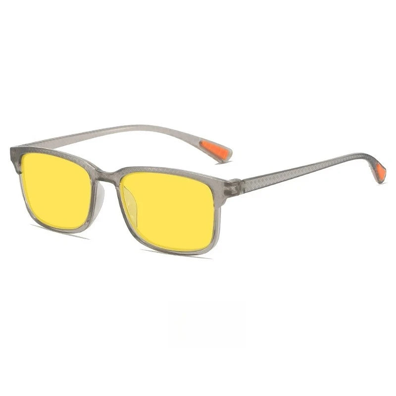 Fashion Square Frame Night Vision Glasses Men and Women Ultra-light Anti-blue Light Glasses Anti-far Light Computer Goggles