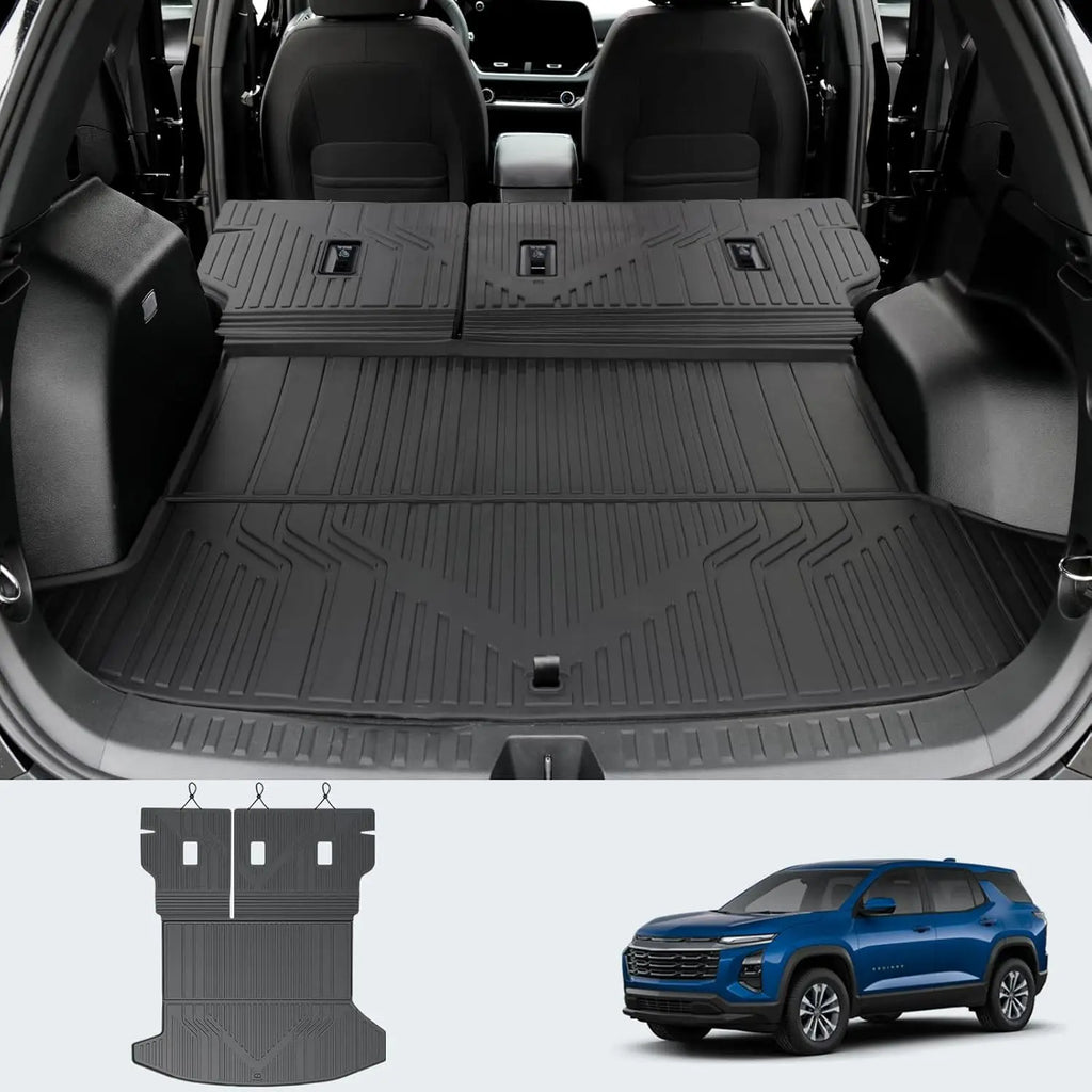 Cargo Liner and Backrest Mat for 2025 2026 Chevy Equinox Gas & GMC Terrain, All Weather TPE Trunk Mat Back Seat Cover