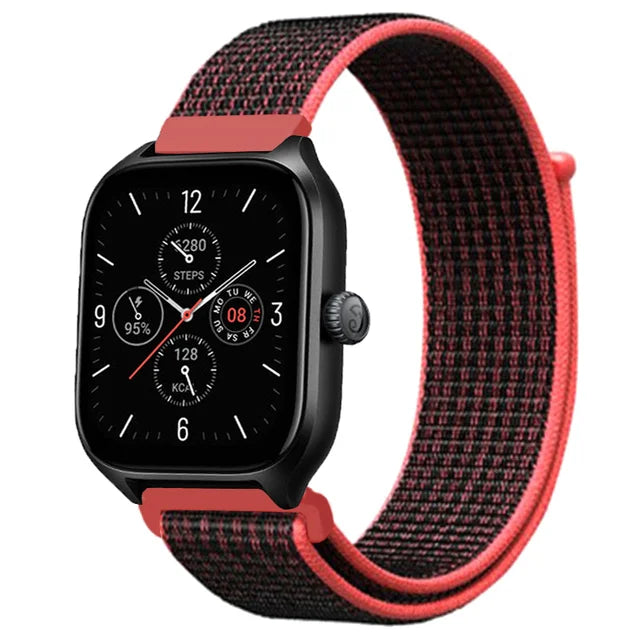 20mm 22mm Nylon Loop Strap for Amazfit GTR 47mm/GTR4 3 Pro/GTS 4 mini/3 Bracelet for Amazfit Balance 3 2/bip 5 6 Max/Stratos 2 3