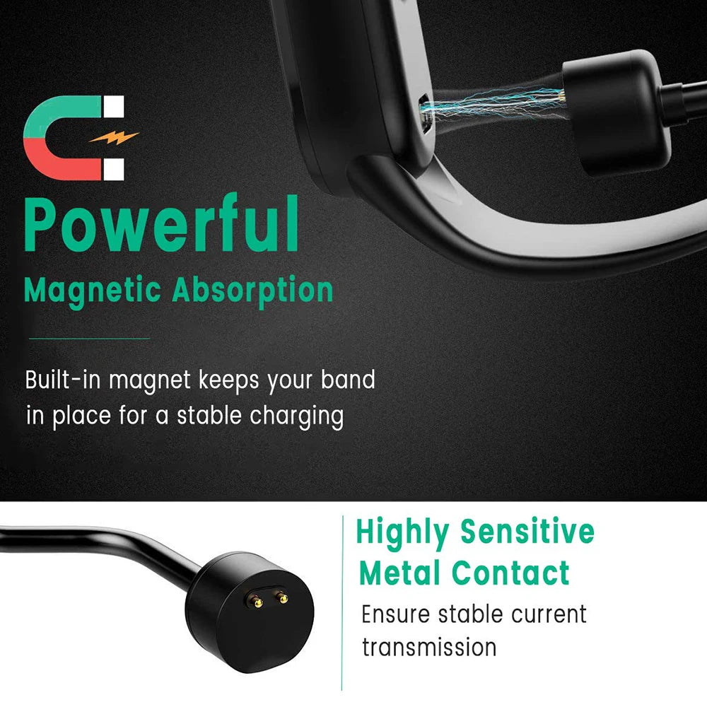 USB Charger For Xiaomi Miband 8 7 6 5 4, Charging Adapter For Xiaomi Mi Band 8 7 6 5 4, Charging Cable Smart Bracelet Chargers