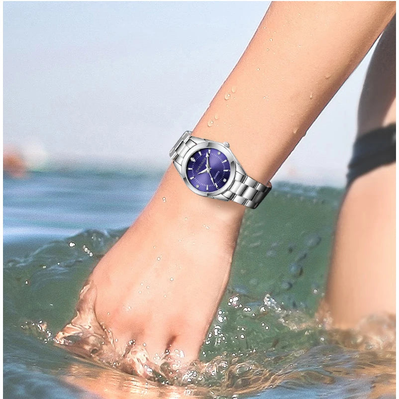 CHRONOS Elegant Women Watch Luxury Ladies Fashion Brand Wristwatch Quartz Movement Stainless Steel Gift for Female Girlfriend