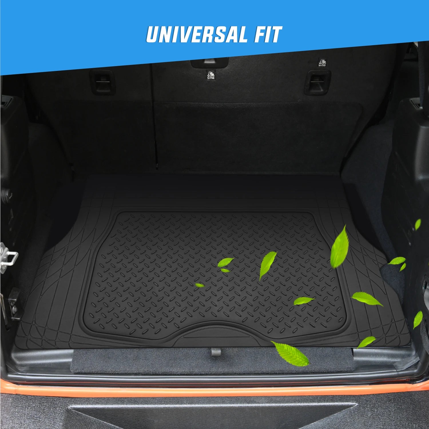 Nilight Rubber Cargo Mats for Cars Trucks SUVs, Universal Trim to Fit for Most Vehicles, All Weather Protection Heavy Duty Cargo Liners