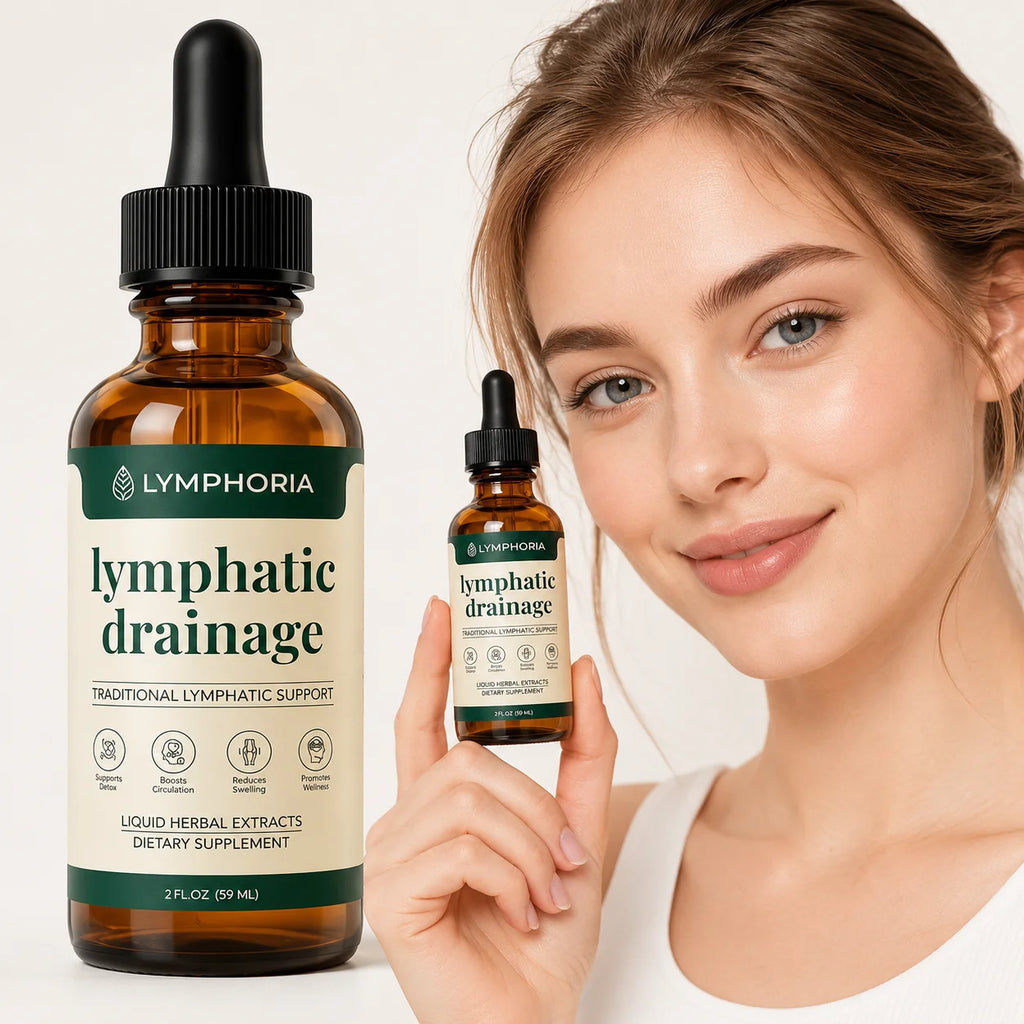 Lymphatic Support Drops Natural Herbal Extract Gentle Liquid Formula Circulation Care Swelling Discomfort Relief for Adults