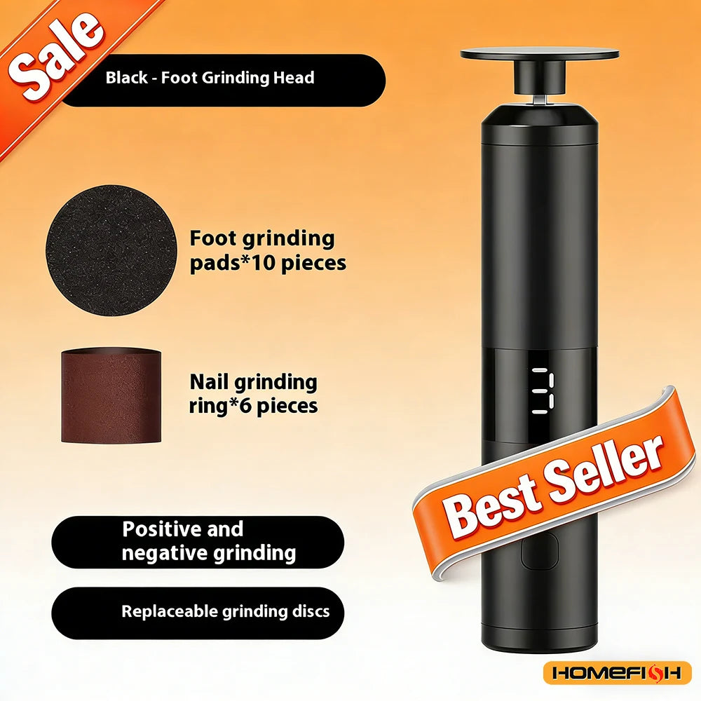 Electric Callus Remover with 3 Speeds & LCD Display, Fast Charging for Home Foot & Hand Care