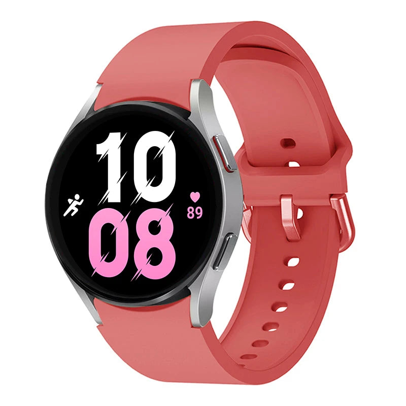 official Silicone Strap For Samsung Galaxy Watch 5 4 44mm 40mm/4Classic 46 42mm Wrist 20mm Bracelet Galaxy Watch 5 Pro 45mm Band