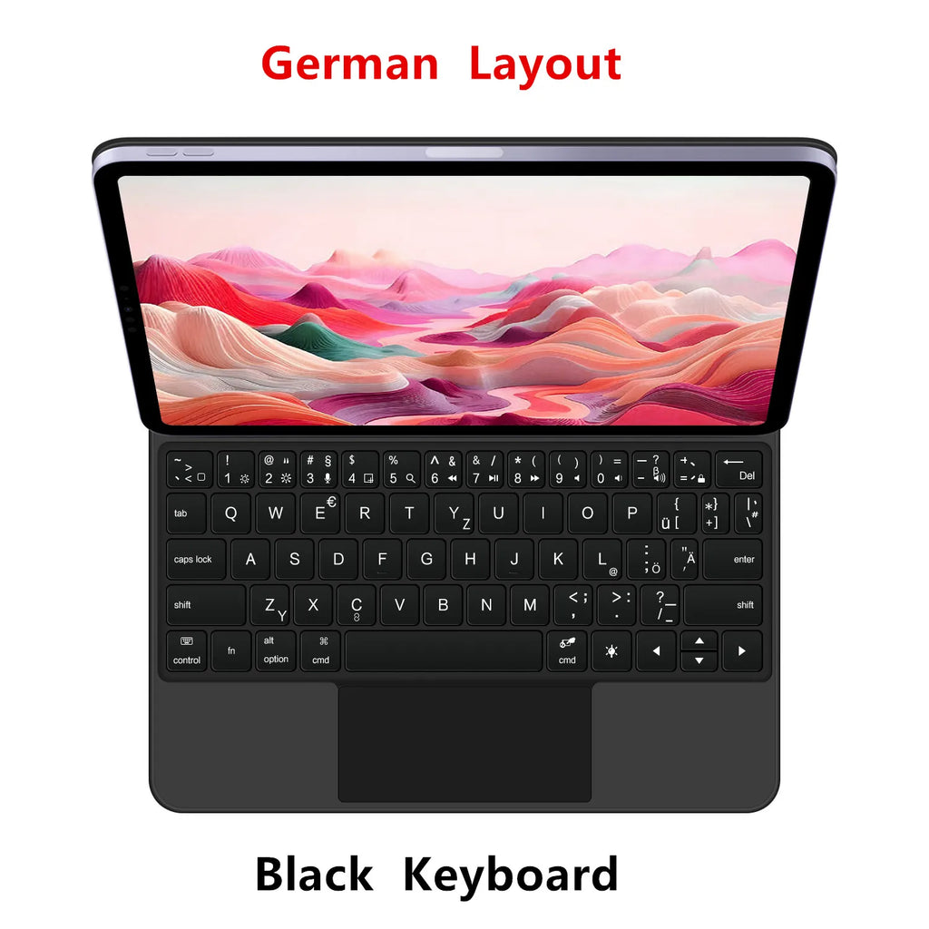 Magic Keyboard Folio For Xiaomi Pad 7 2024 Mi Pad 7 8 Pro 11.2" Tablet Smart Case for Xiaomi Pad 8 Spanish German keyboard cover