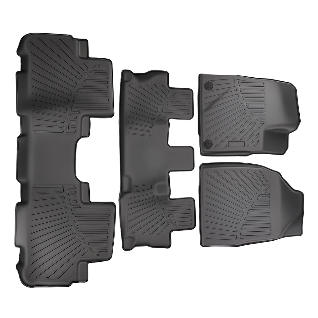 Black Car Carpet Floor Mats for Toyota Highlander Hybrid LE/Limited 14-19 TPE