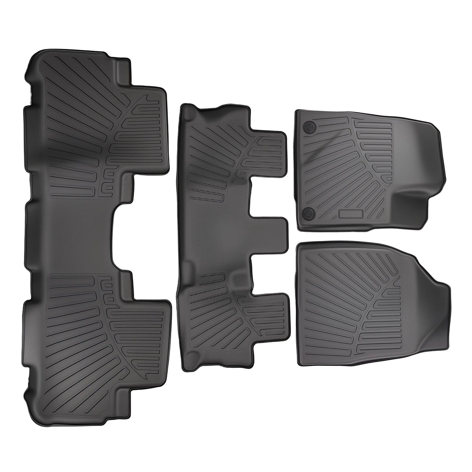 Black Car Carpet Floor Mats for Toyota Highlander Hybrid LE/Limited 14-19 TPE