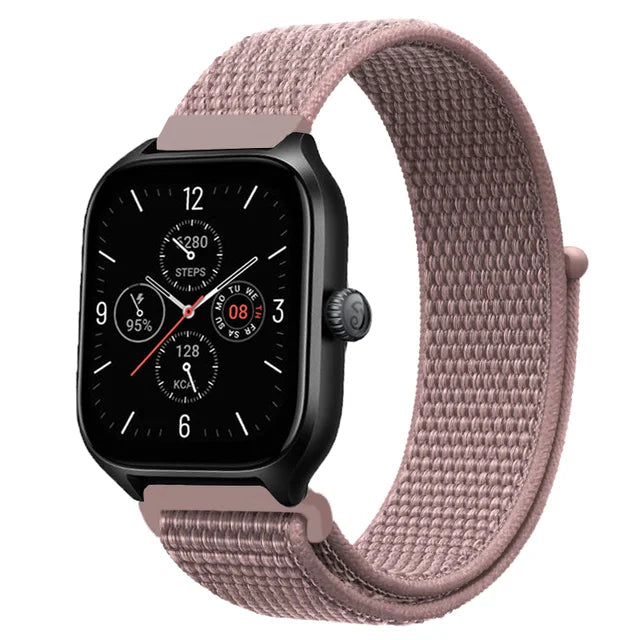 20mm 22mm Nylon Loop Strap for Amazfit GTR 47mm/GTR4 3 Pro/GTS 4 mini/3 Bracelet for Amazfit Balance 3 2/bip 5 6 Max/Stratos 2 3