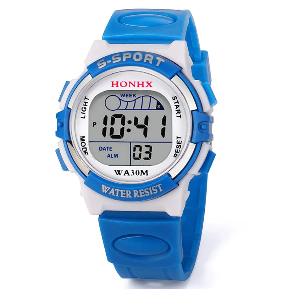 Waterproof Children Boys Digital LED Sports Watch Kids Alarm Date Watch Gift Children Casual Watches Bracelet