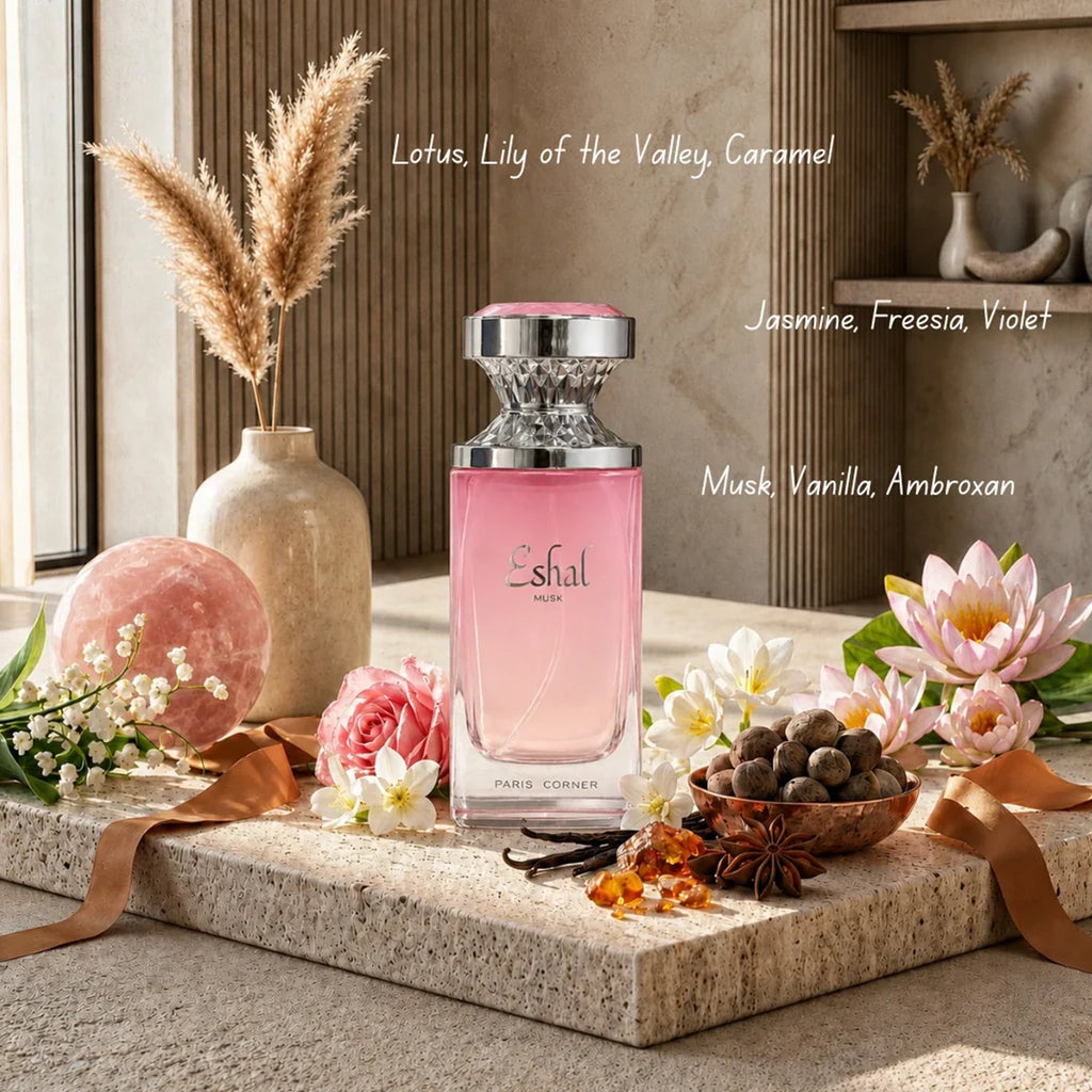Eshal Musk Eau De Parfum 100ml Luxury Unisex Perfume Long Lasting Soft White Musk Fragrance