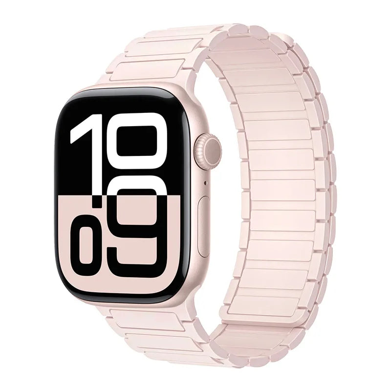 Magnetic Silicone Band for Apple Watch Ultra 3 2 49mm 46mm 42mm 45mm 44mm 40 41mm Strap IWatch Series 11 10 9 8 7 6 SE Bracelet