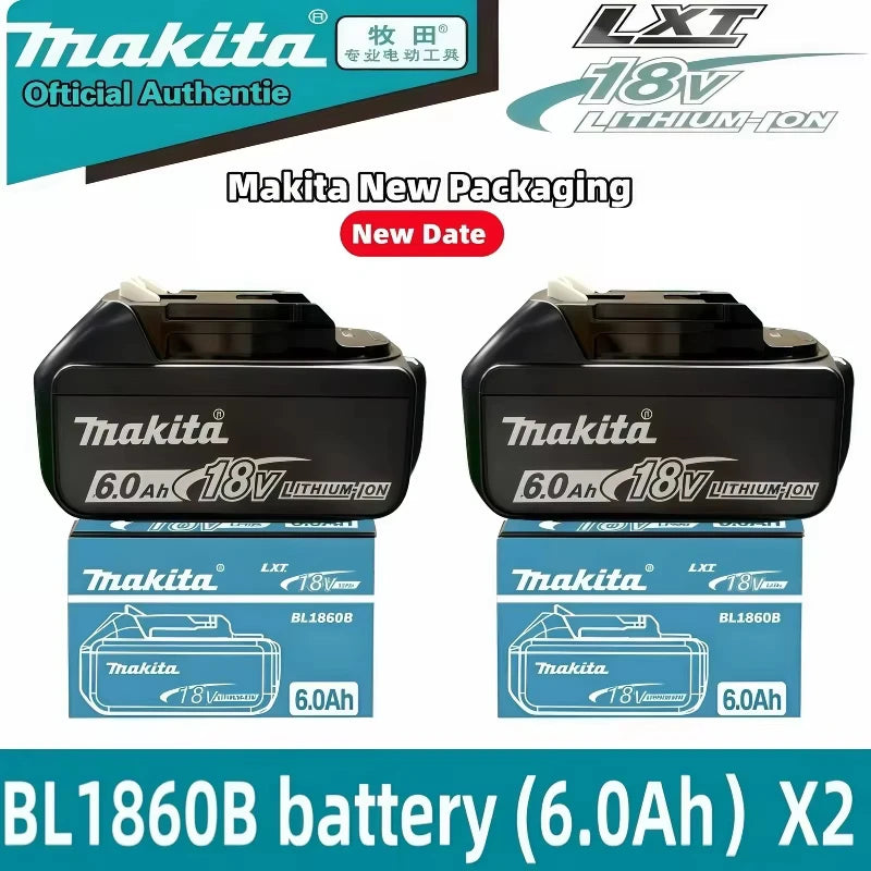 💣💣100% Genuine 18V Makita 6.0Ah Makita Battery BL1840 BL1830B BL1850B BL1850 BL1860 BL1815 Replacement Lithium Battery