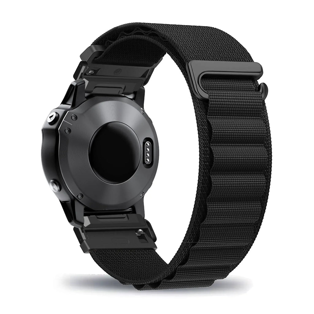 C-Type Buckle Band for Garmin Fenix E 47mm/6 Pro/6/8 47mm/5/5 Plus/7/7 Pro/7 Solar/7 Sapphire Solar Band, Nylon Breathable Strap