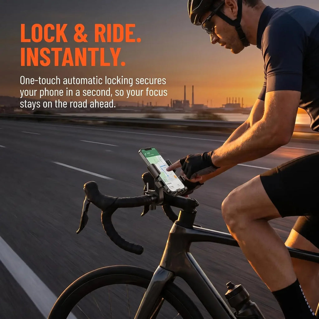 Motorcycles Bicycles Phone Holder Free Rotation Mobile Phone Navigation Bracket for Riding Shockproof for IPhone Xiaomi Samsung