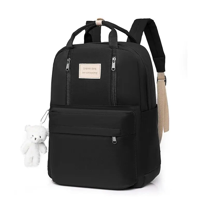 DIEHE Solid Color Women Backpack High Quality Youth Waterproof Backpacks for Teenage Girls Female School Shoulder Bag Bagpack