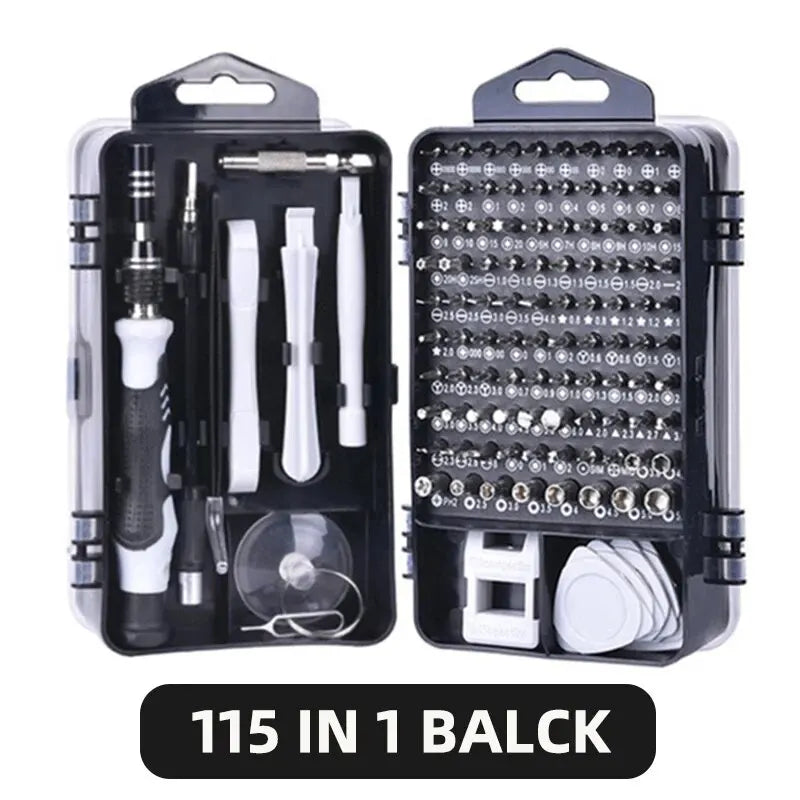 115-in-1 Precision Driver Set Magnetized Torx Hex Bits Multi-scene Repair Tool Kit for Mobile Phones Notebook PC Glasses Watch
