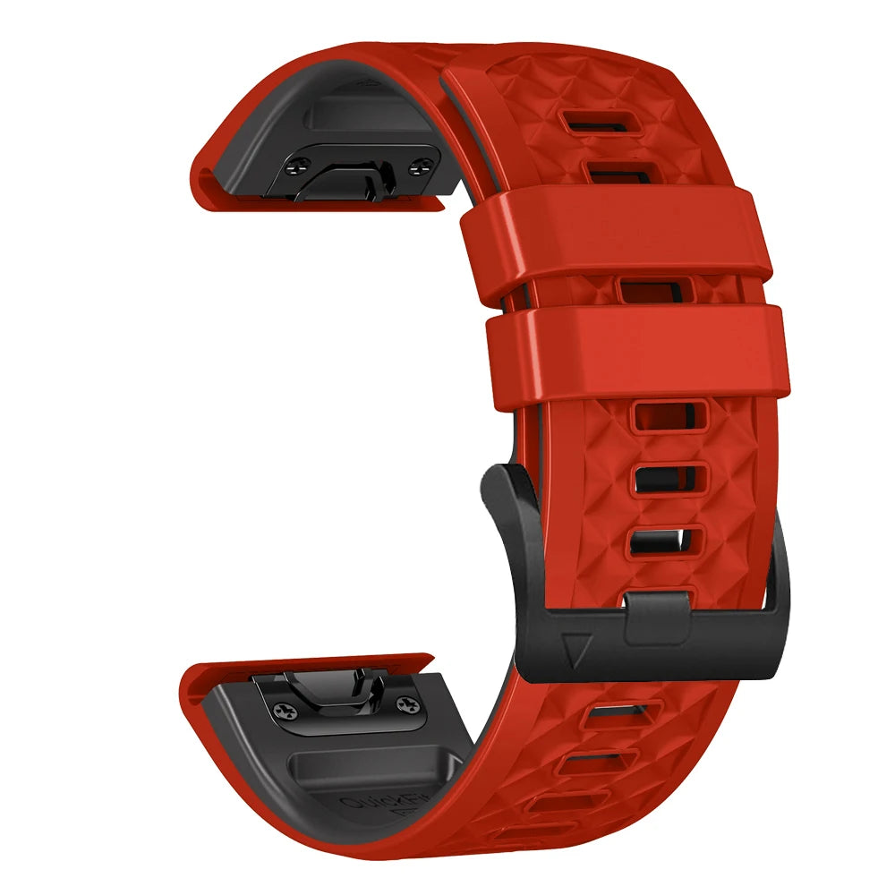 26mm 22mm Watch Strap Bracelet For Garmin Fenix 7X 7 6X 6 Pro 5X Plus 3HR 955 945 Wristband Epix Gen 2 MK2i Tactix Silicone Band