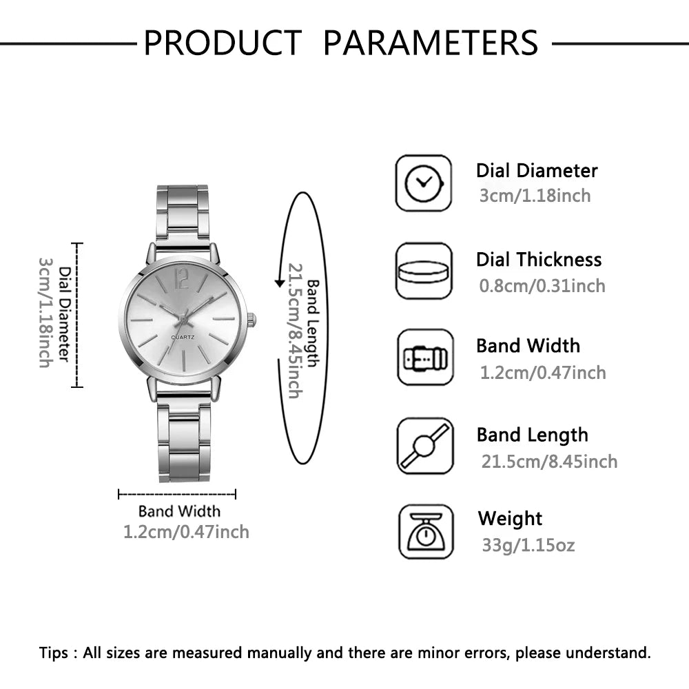 6Pcs Women's Fashion Watch Set, Daily Wear, Valentine's Day, Easter, Christmas, New Year's Day, Gifts for Friends and Family.