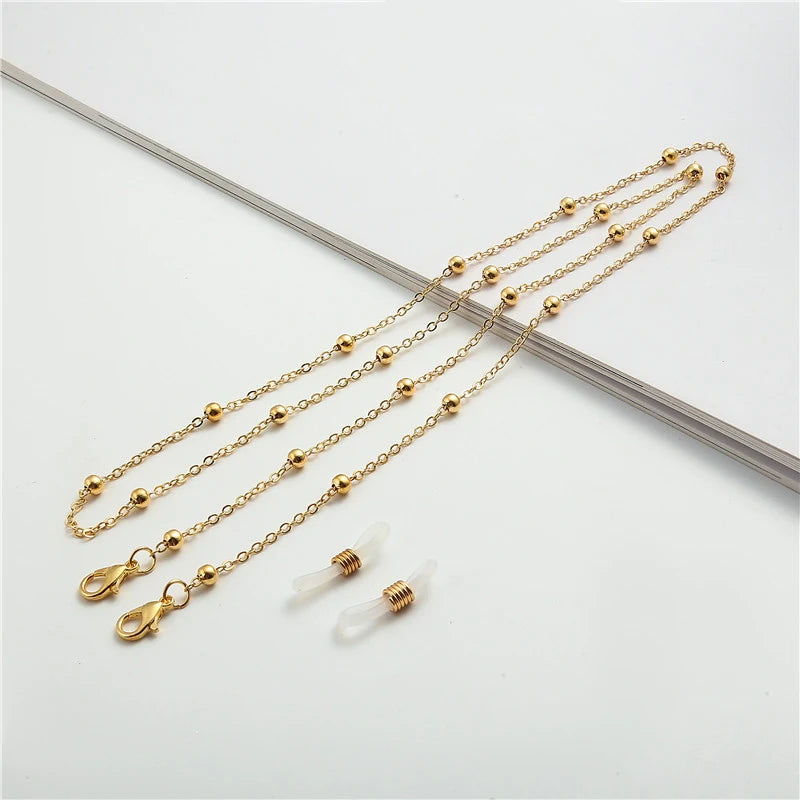Fashion Reading Glasses Chain for Women Metal Sunglasses Cords Eyeglass Lanyard Hold Straps Eyewear Retainer