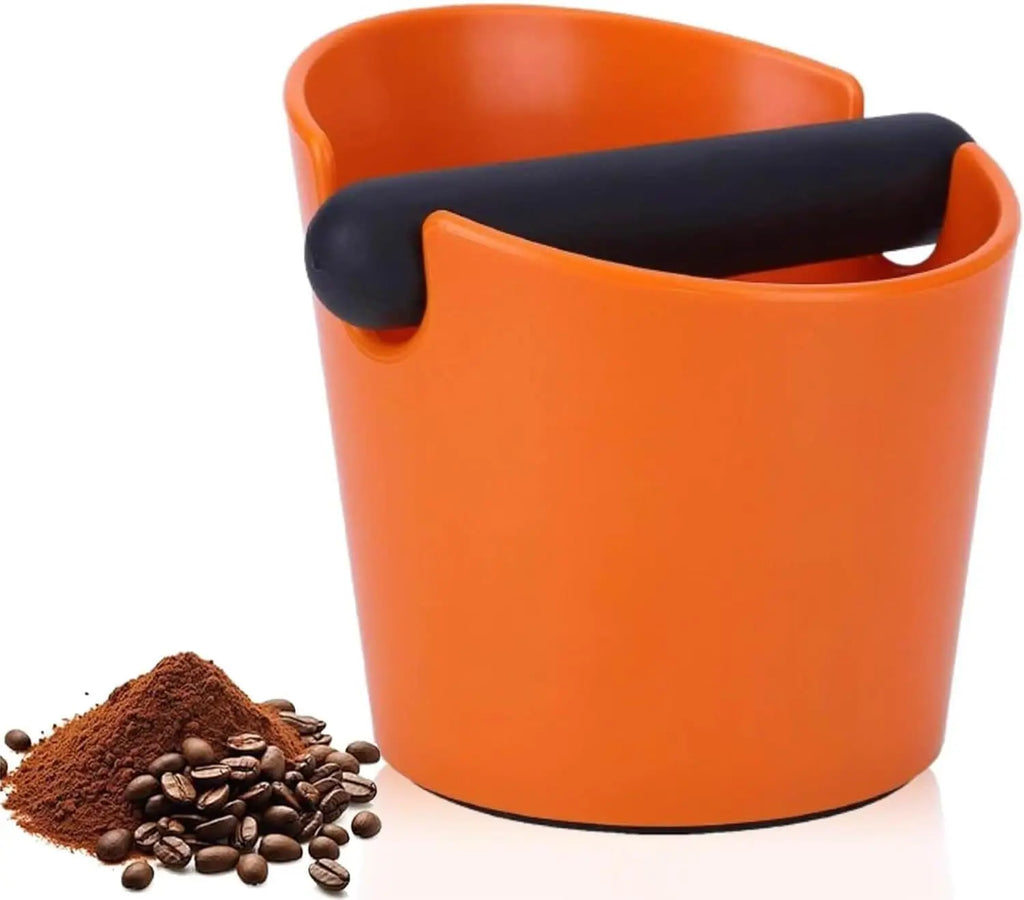 Coffee Knock Box Shock-Absorbent Durable Barista Style Knock Box With Removable Knock Bar.(4.6 X 4.3 Inch-Black)