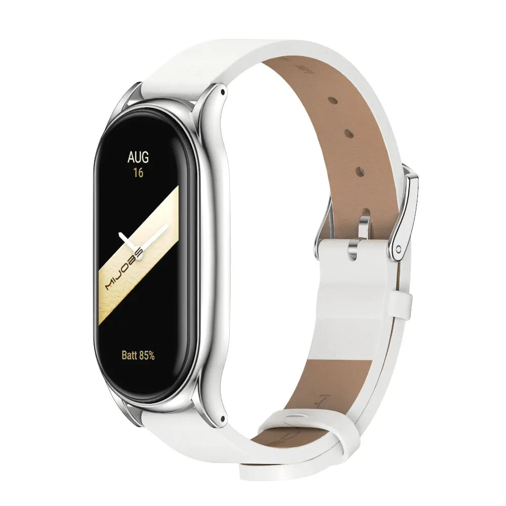 For Mi Band 10 9 8 7 6 5 Strap Silicone Wristband for Mi Band 9 Leather Strap For Mi band 8 Bracelet MiBand Metal Wristbands