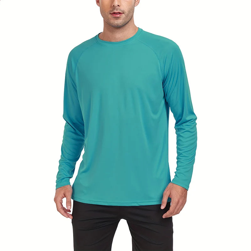 Men's Sun Protection shirts Summer UPF 50+ Long Sleeve Quick Dry Men Shirts Breathable Hiking Fish Performance Tops UV-Proof