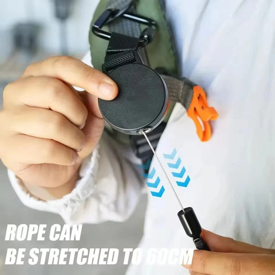 Safety Lanyard Stra Retractable Anti-Theft Phone Holder Smartphonewith Carabiner Anti-Drop Harness for Hiking Cycling Climbing