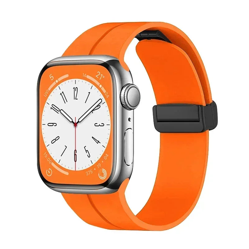 Magnetic Strap For Apple watch ultra band 44mm 45mm 49mm 40mm 41mm 42mm 38mm 45 mm Silicone Bracelet iWatch Series 7 8 se 6 5 3