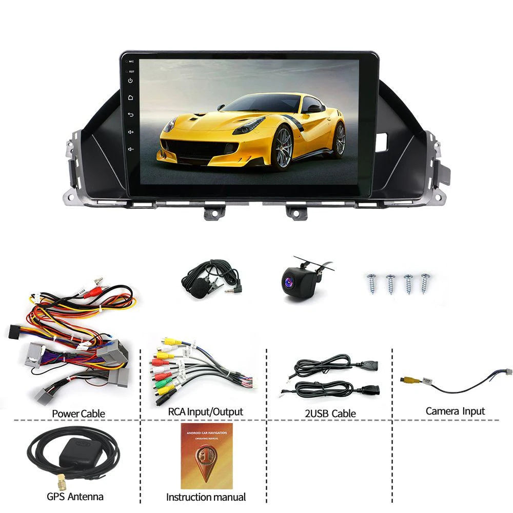 4Core 4+64G 9''Car Stereo Radio Multimedia Video Player GPS for Honda Odyssey EX-L 2011-2017 Android15 Carplay Auto WIFI